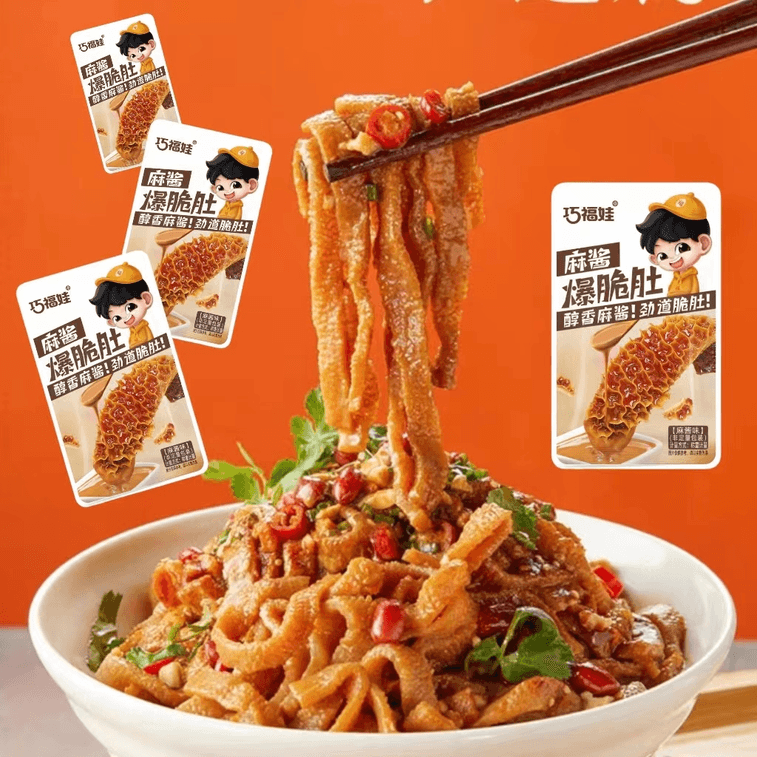 Tripa crocante com molho de gergelim - Qiao Fuwa 70g