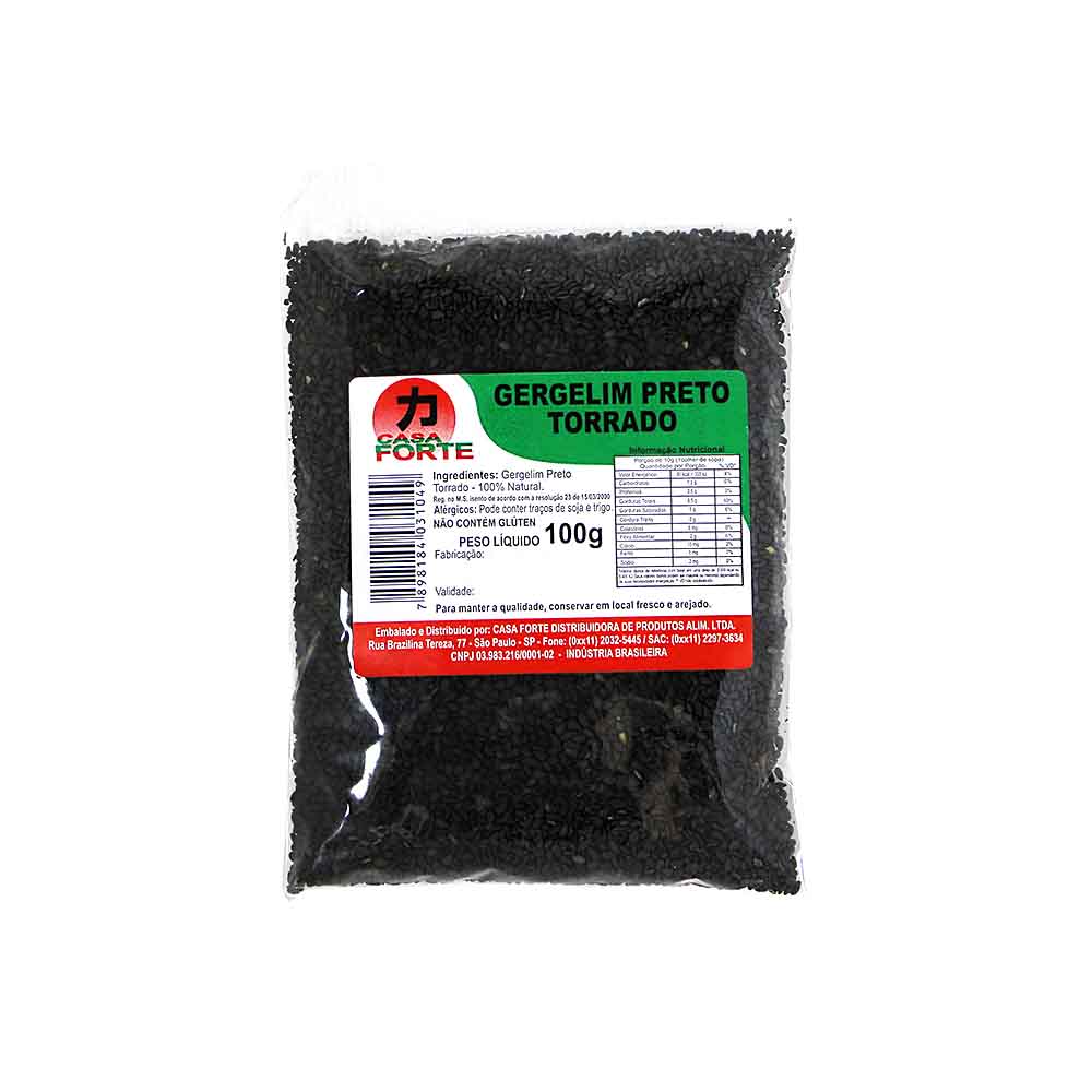 Gergelim Preto Torrado - Casa Forte 100g