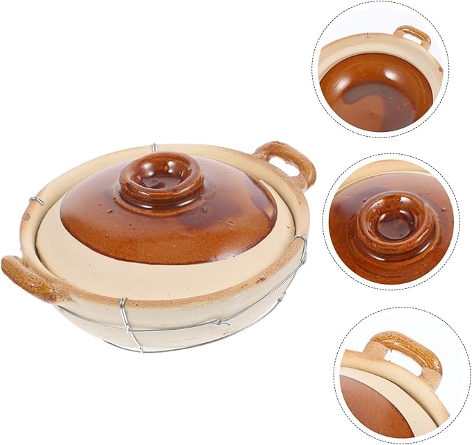 Caçarola (panela) de barro com tampa 23cm