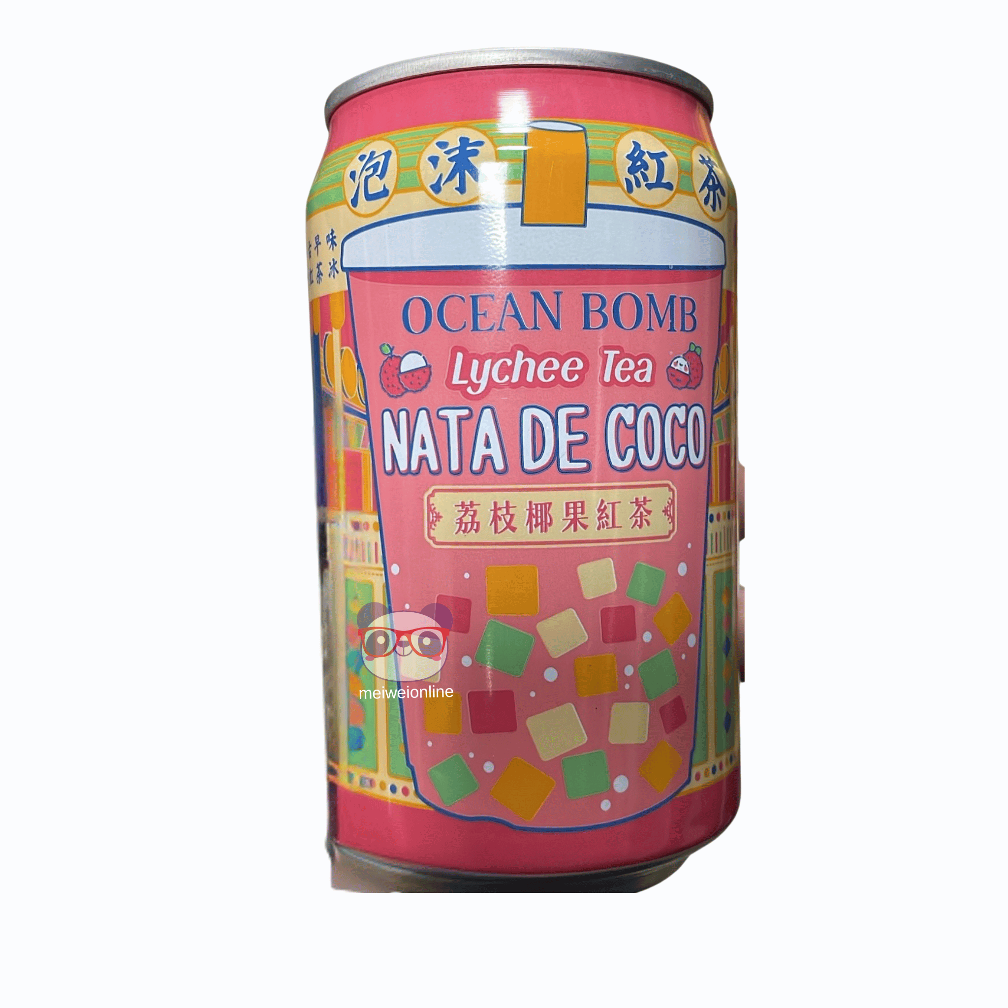 Chá de Lichia com Nata de Coco Ocean Bomb 315ml - 荔枝椰果红茶