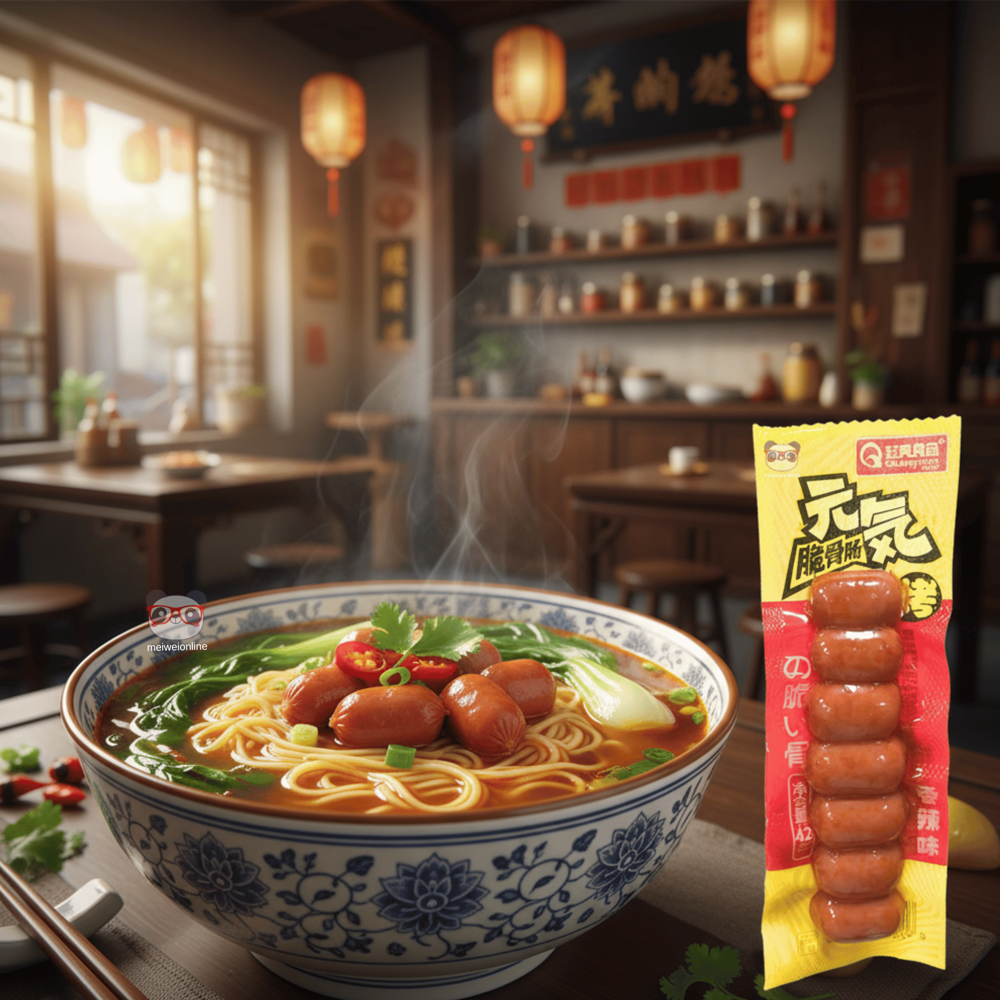 Linguiça de Frango Picante com Cartilagem Dilang 60g- 元气脆骨肠