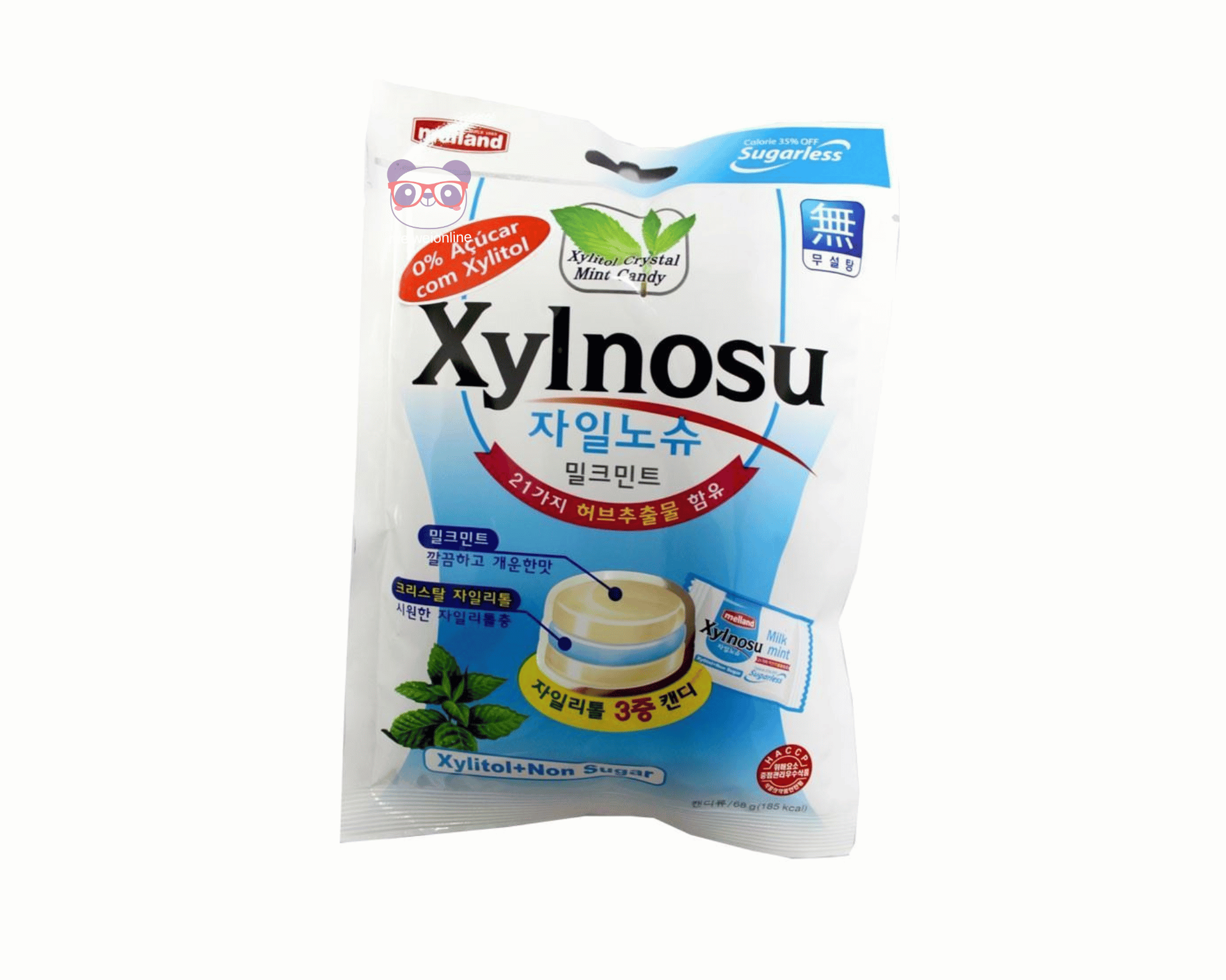 Bala Xylnosu Leite com Menta - Melland - 68g