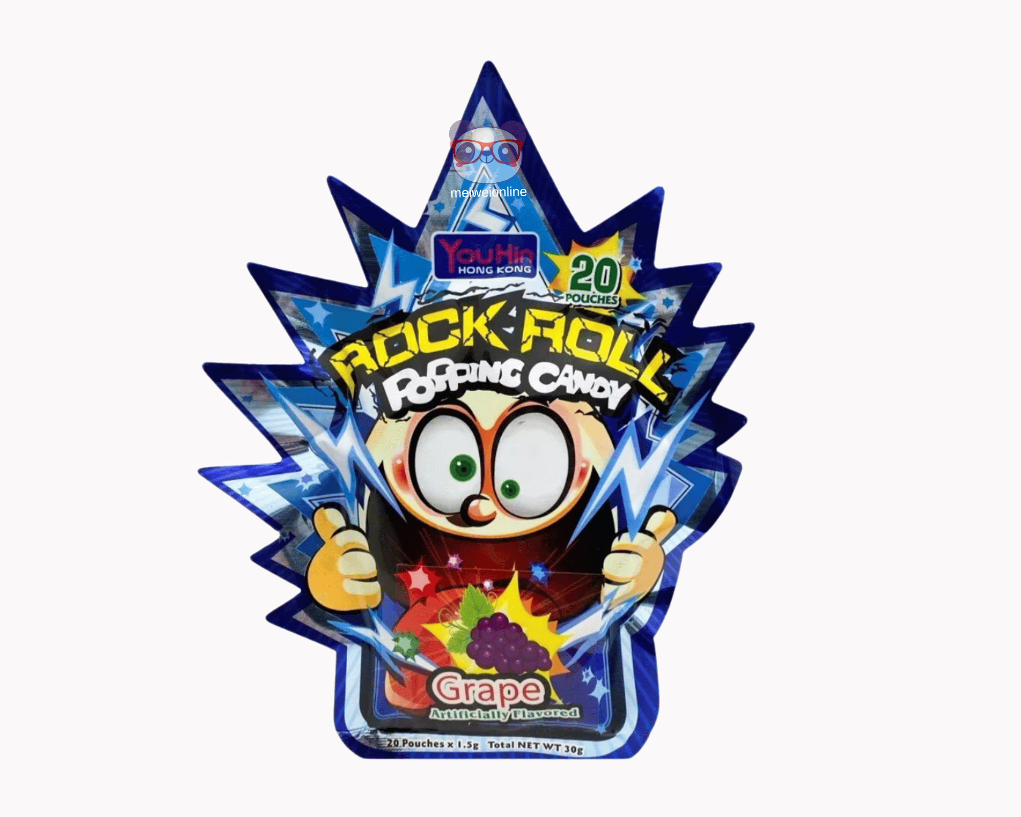 Bala Explosiva Sabor Uva - Rock Roll - 30g