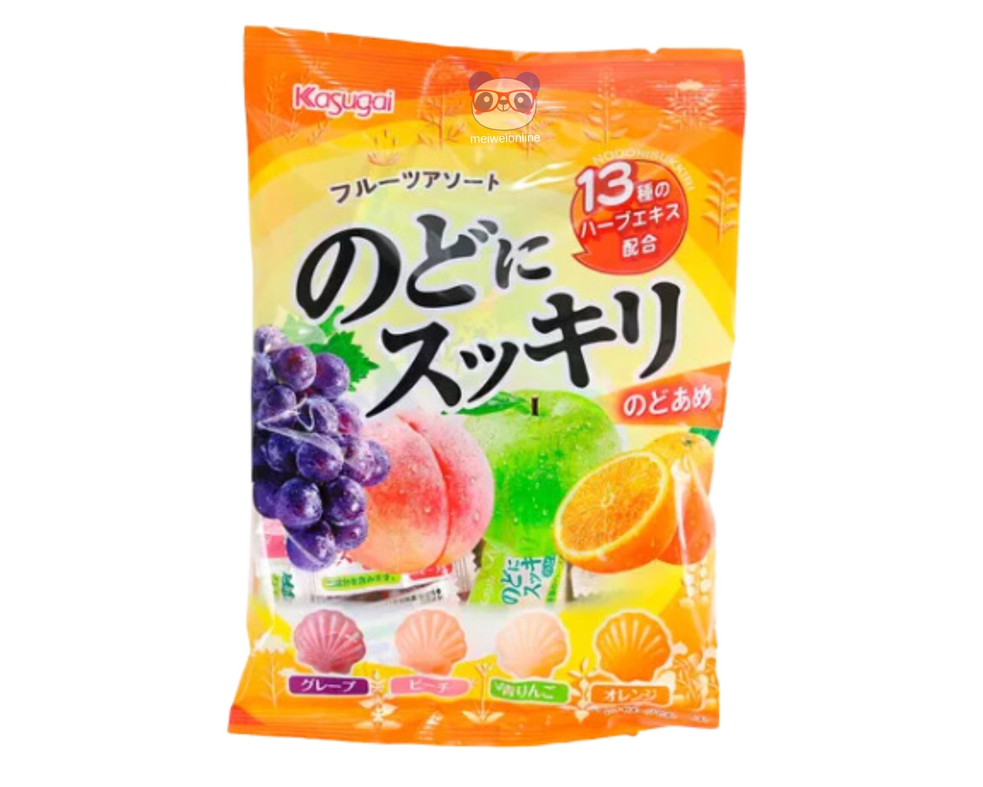 Bala sabor frutas sortidas - Kasugai 113g