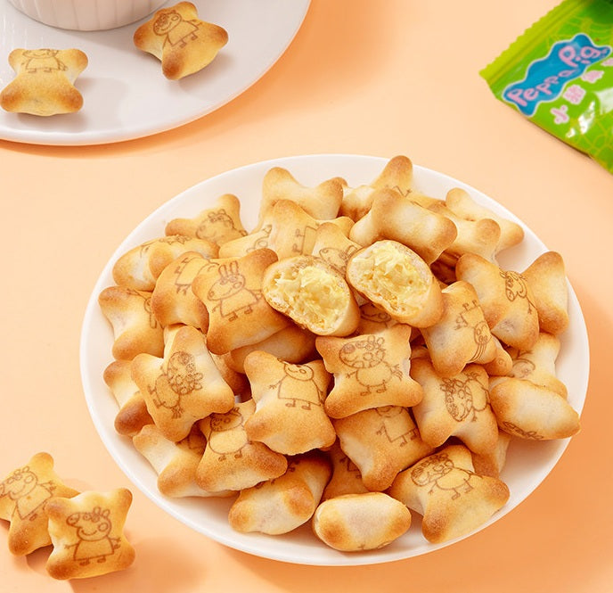 Biscoitos recheados sabor limão Peppa Pig - Yizhi 40g