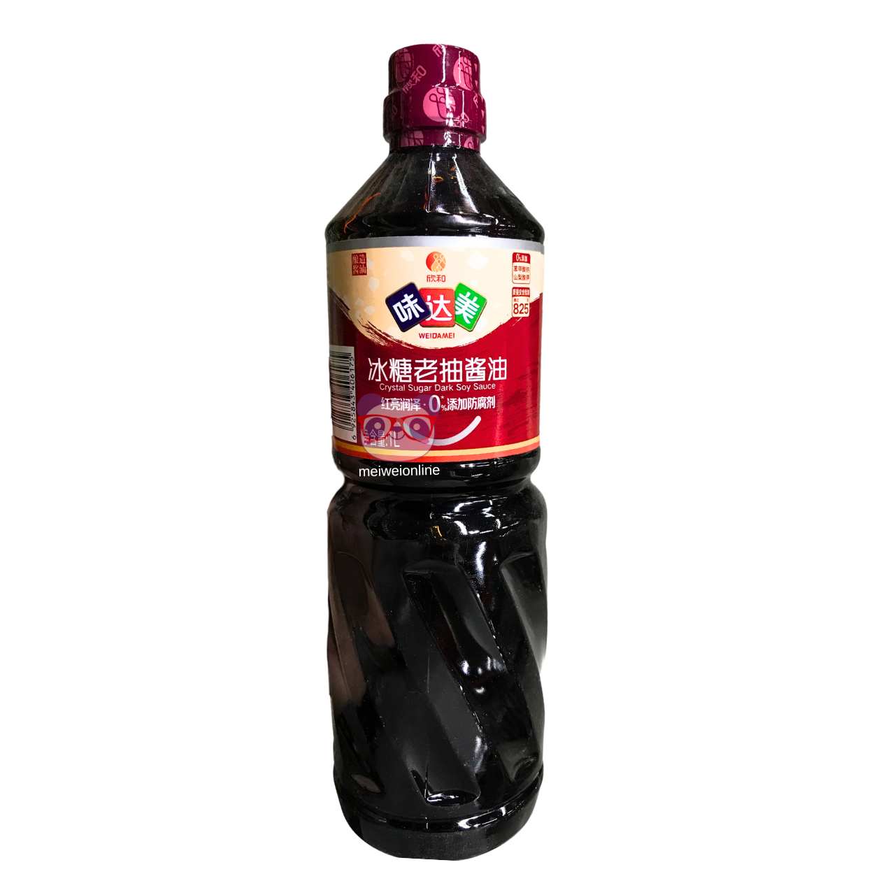 Molho de soja escuro com açúcar cristal - WeiDaWei 1L