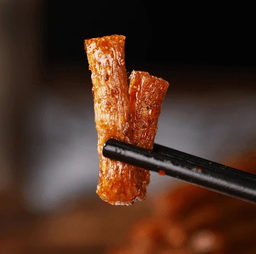 Tiras de glúten apimentadas sabor frango - JunZai 80g