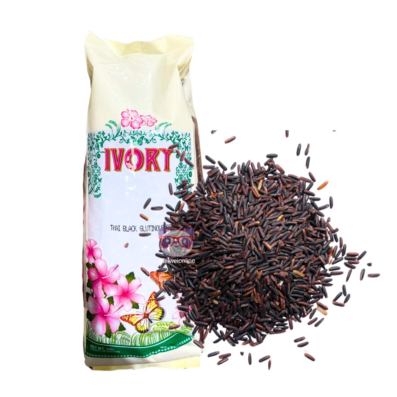 Arroz preto glutinoso Tailandês - Ivory 1kg