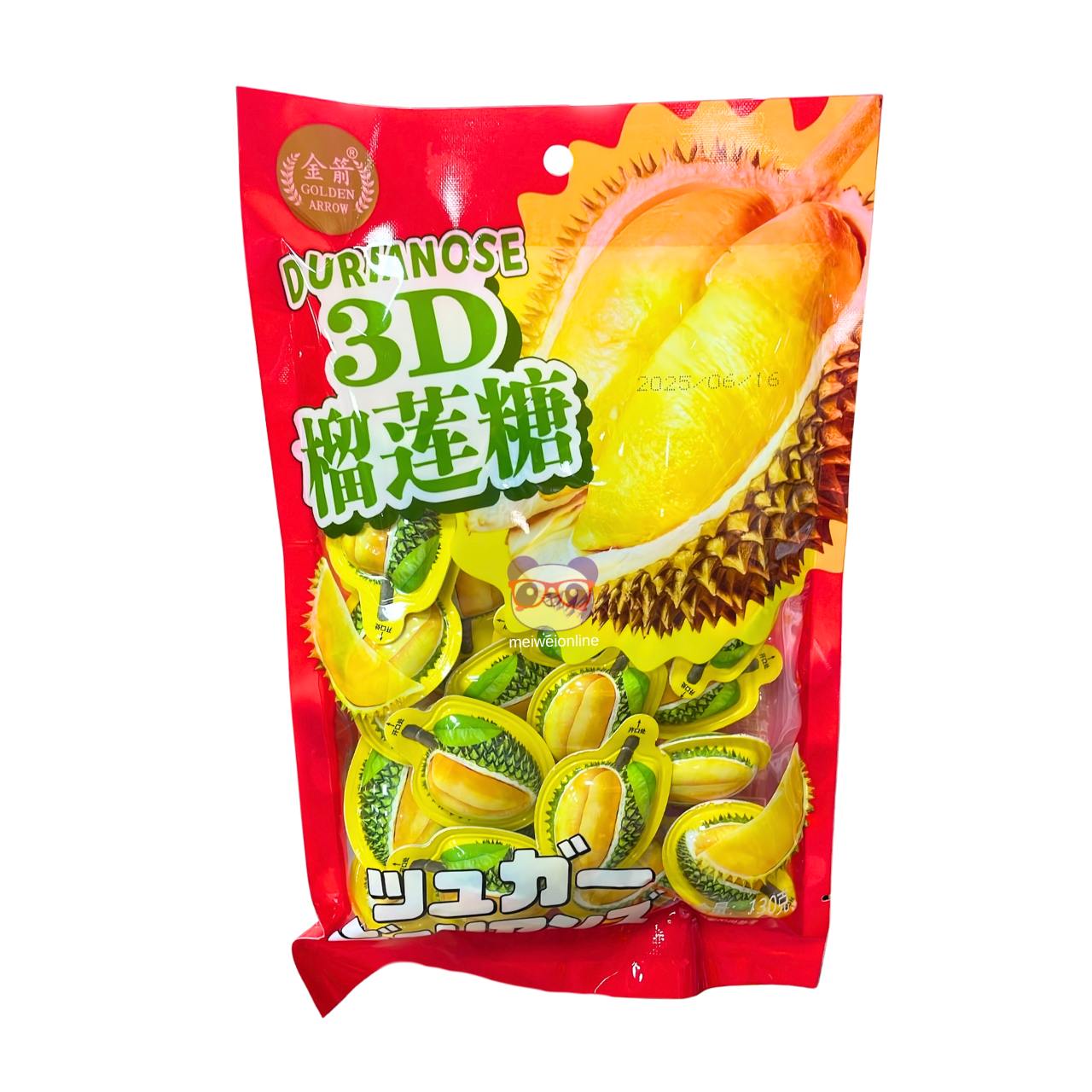Bala 3D de durião (Durian Candy) - Golden Arrow 130g