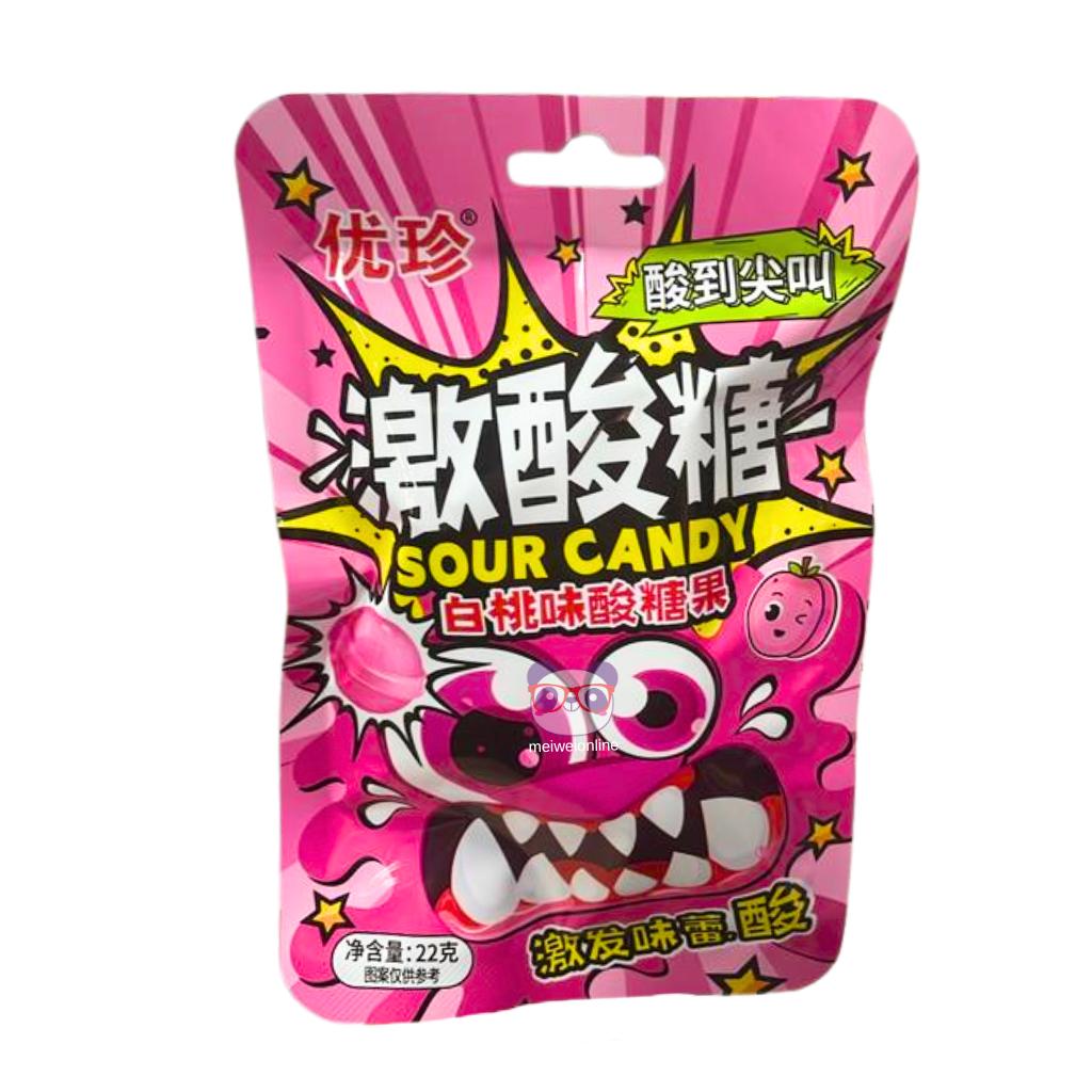 Bala azeda sabor pêssego - Youzhen 22g