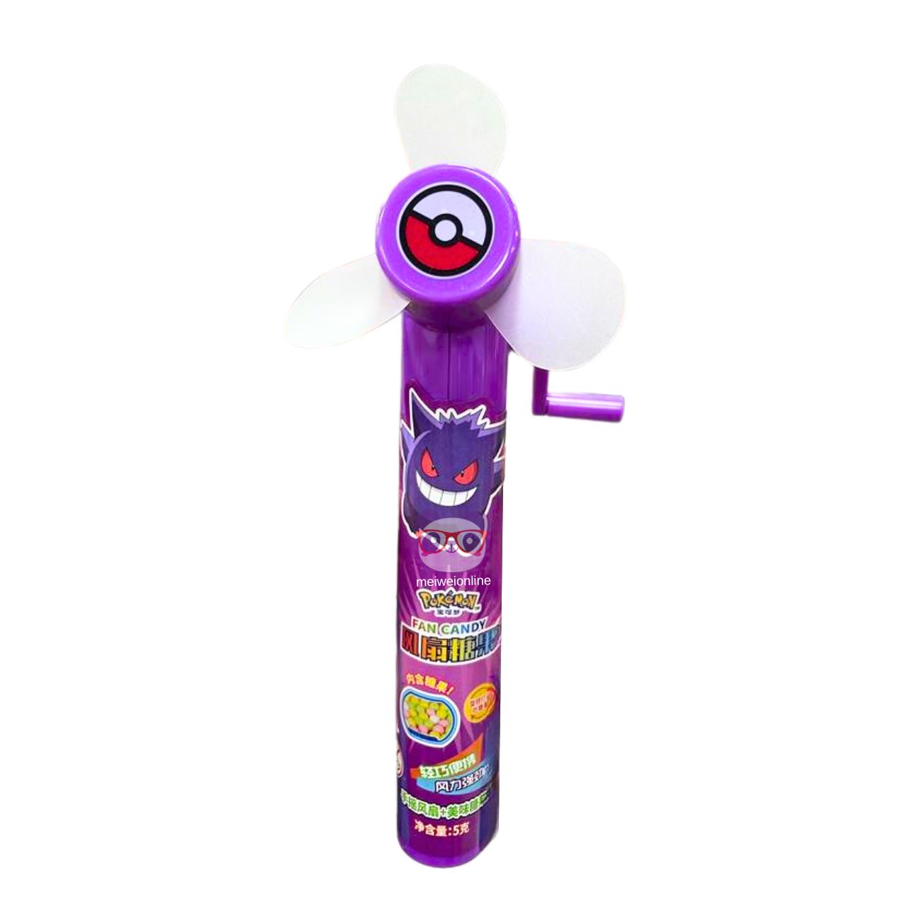 Balas sabor frutas com porta balas e ventilador Gengar 5g