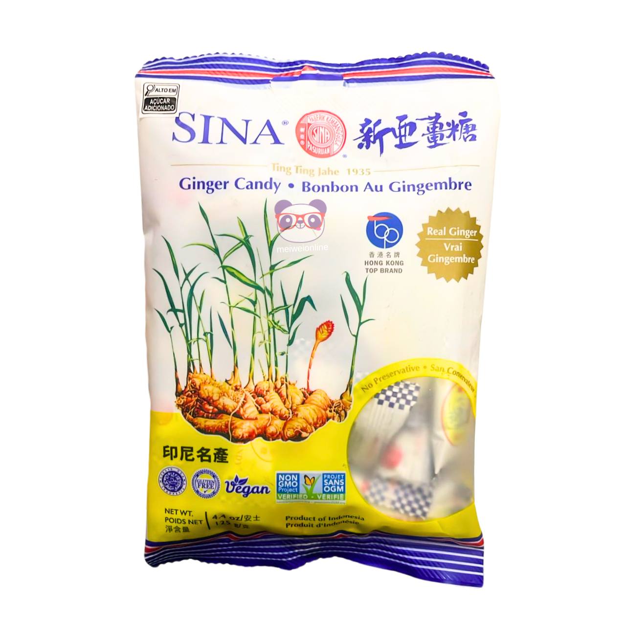 Bala de gengibre - Ting Ting Jehe 125g