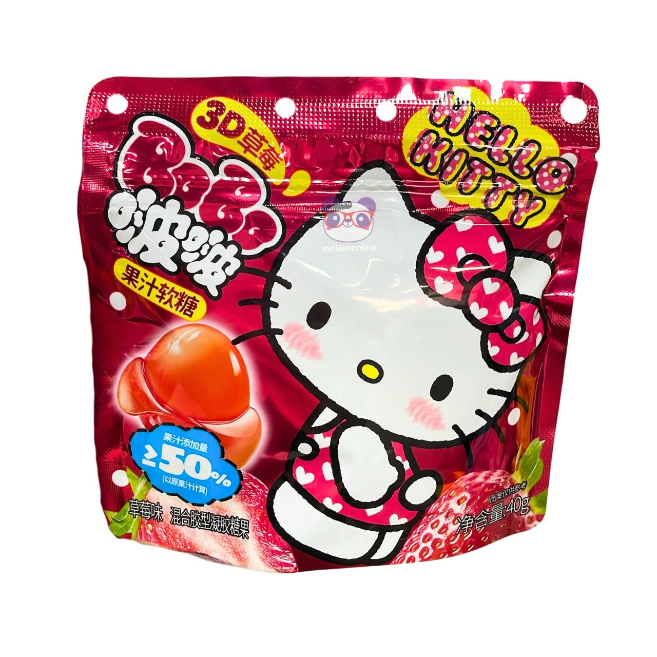 Bala de goma sabor morango Hello Kitty - Sanrio 40g