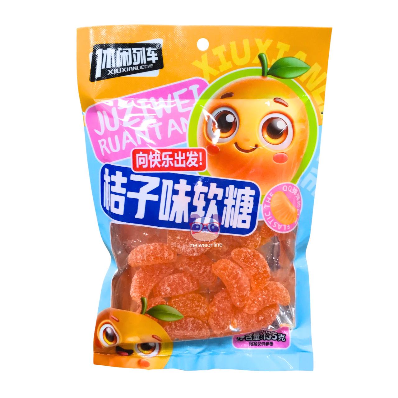 Bala de goma sabor tangerina - Xiu Xian Lieche 135g
