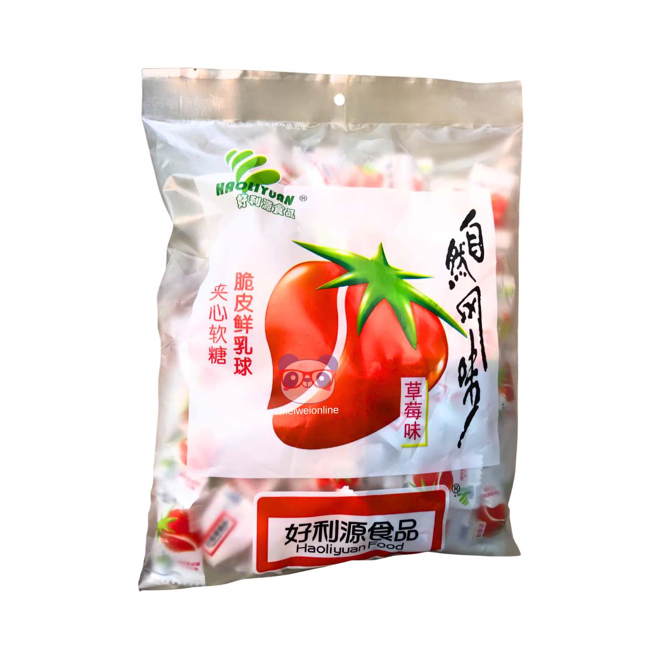 Bala de leite recheada sabor morango - Haoliyuan 320g