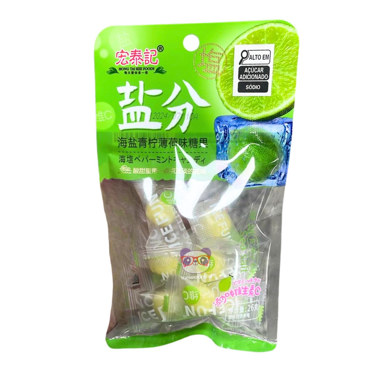 Bala de menta e limão com sal marinho - Hong Tai Kee 26g