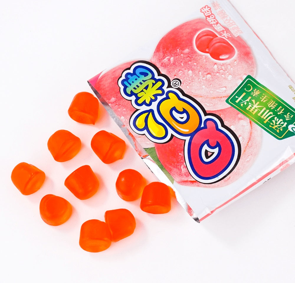 Bala de goma sabor pêssego - Want Want 70g