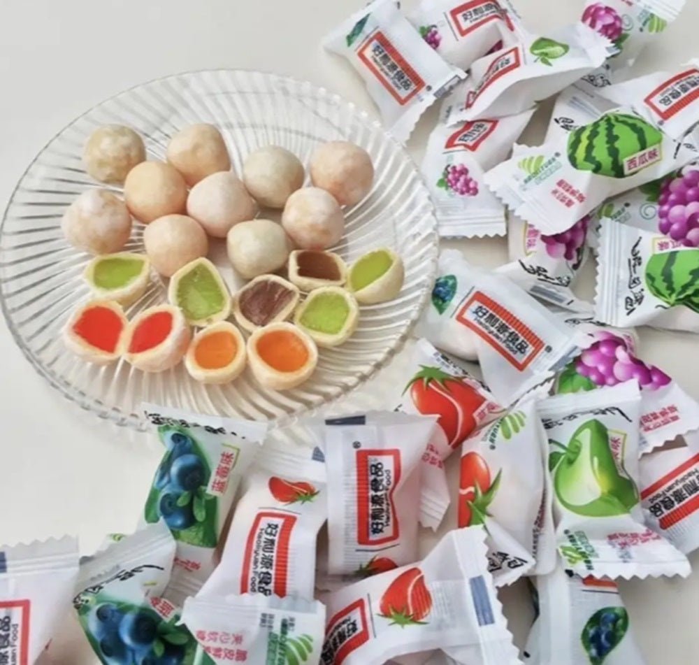 Bala de leite recheada sabor melancia - Haoliyuan 320g