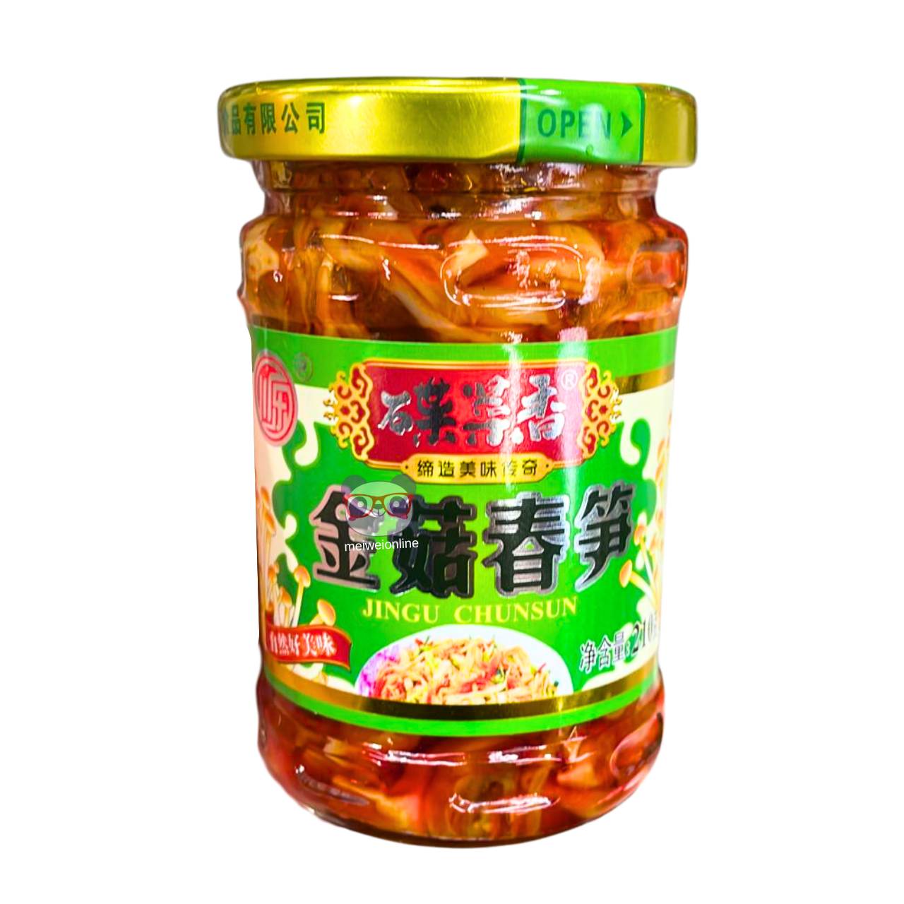 Cogumelo agulha (Enoki) com broto de bambu - Jiancmen 210g