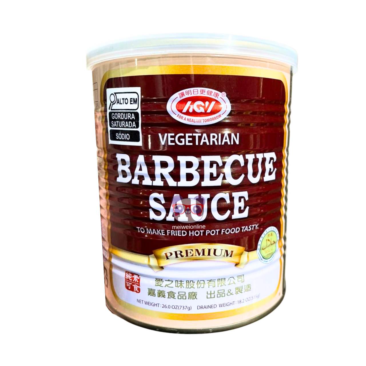 Molho barbecue premium vegetariano - Soken AGV 737g