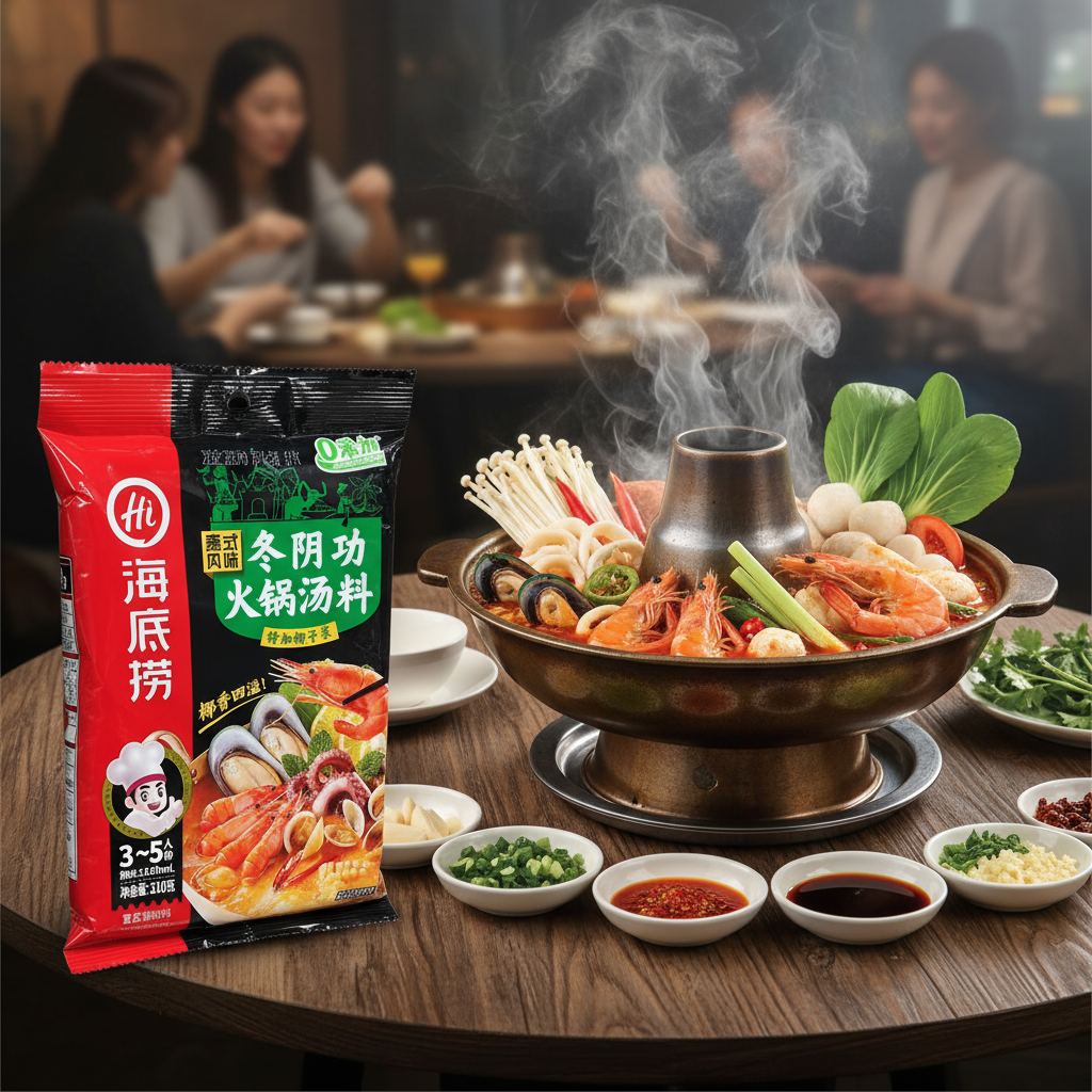 Base de Sopa para Hot Pot com Sabores Orientais 210g - 泰式风味火锅汤料