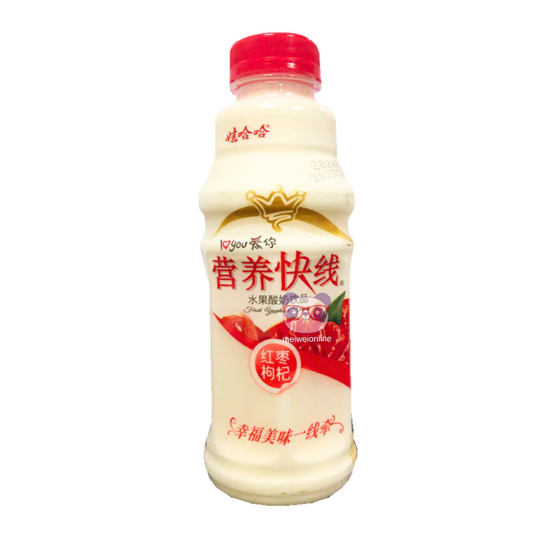 Bebida a base de leite sabor jujuba vermelha com goji berry - Wahaha 500ml