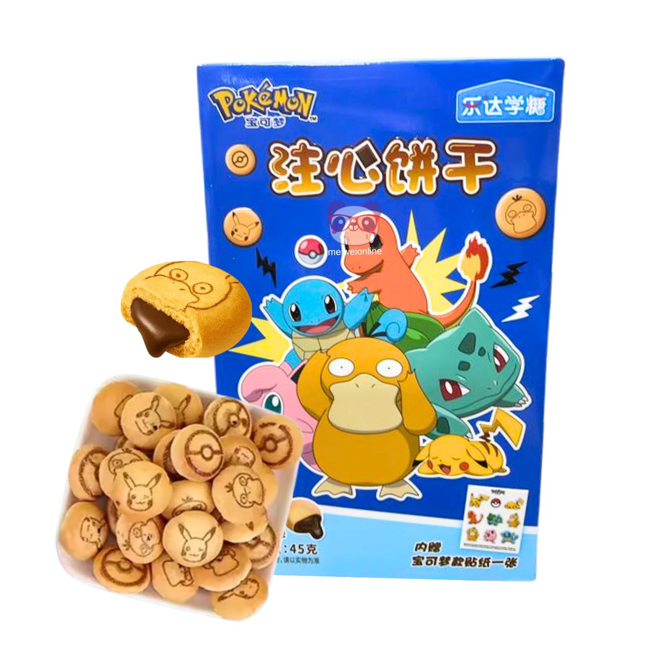 Biscoitos recheados sabor chocolate Pokémon 45g