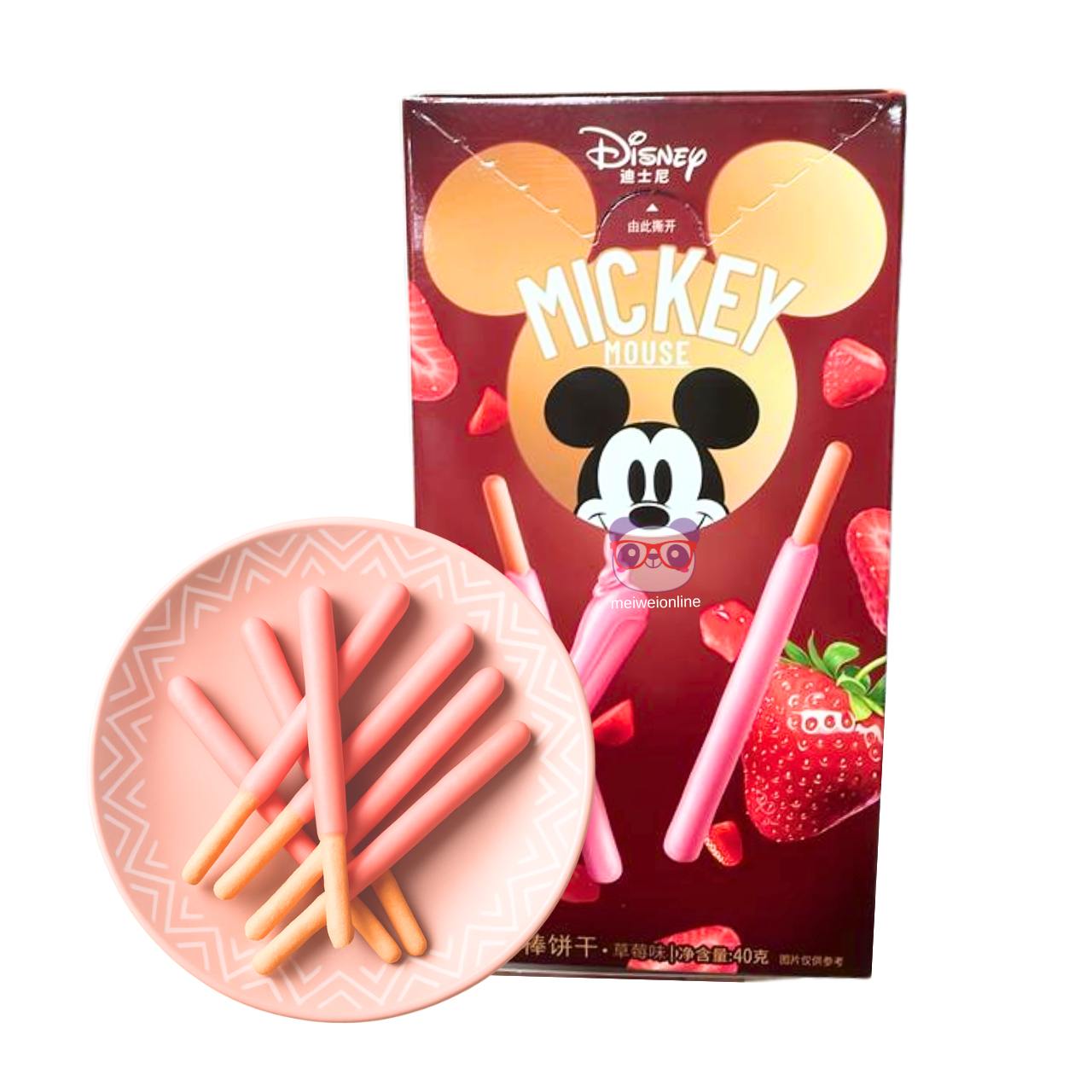 Biscoitos palitos sabor morango Mickey - Disney 40g