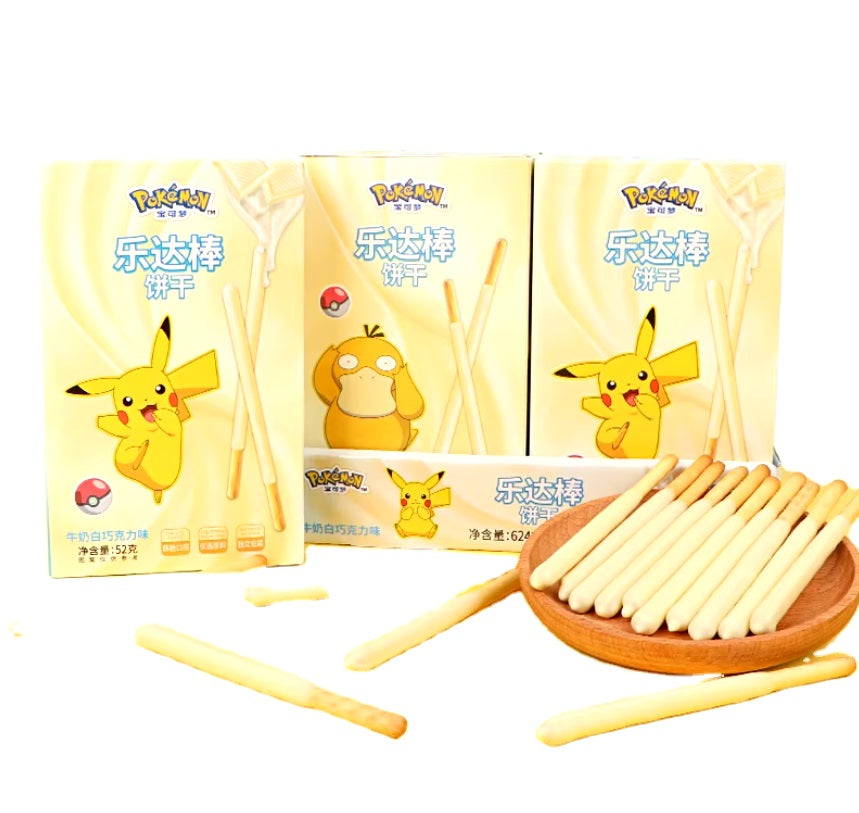 Biscoito palito sabor chocolate branco Pokémon 52g
