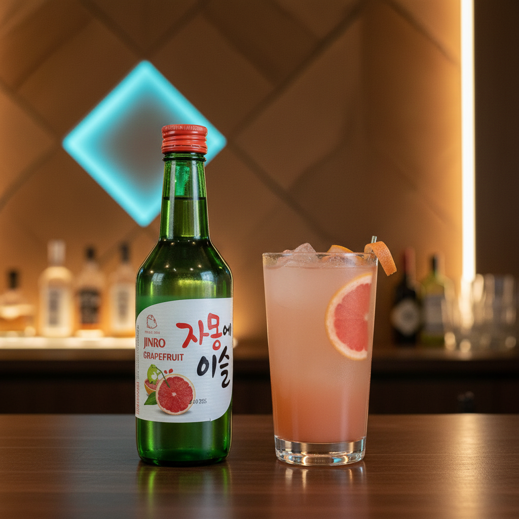 Soju sabor de Toranja (Grapefruit) - Jinro 360ml