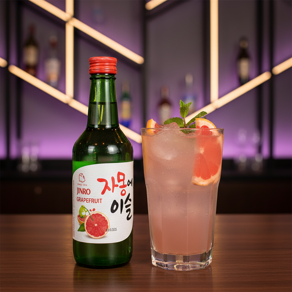 Soju sabor de Toranja (Grapefruit) - Jinro 360ml