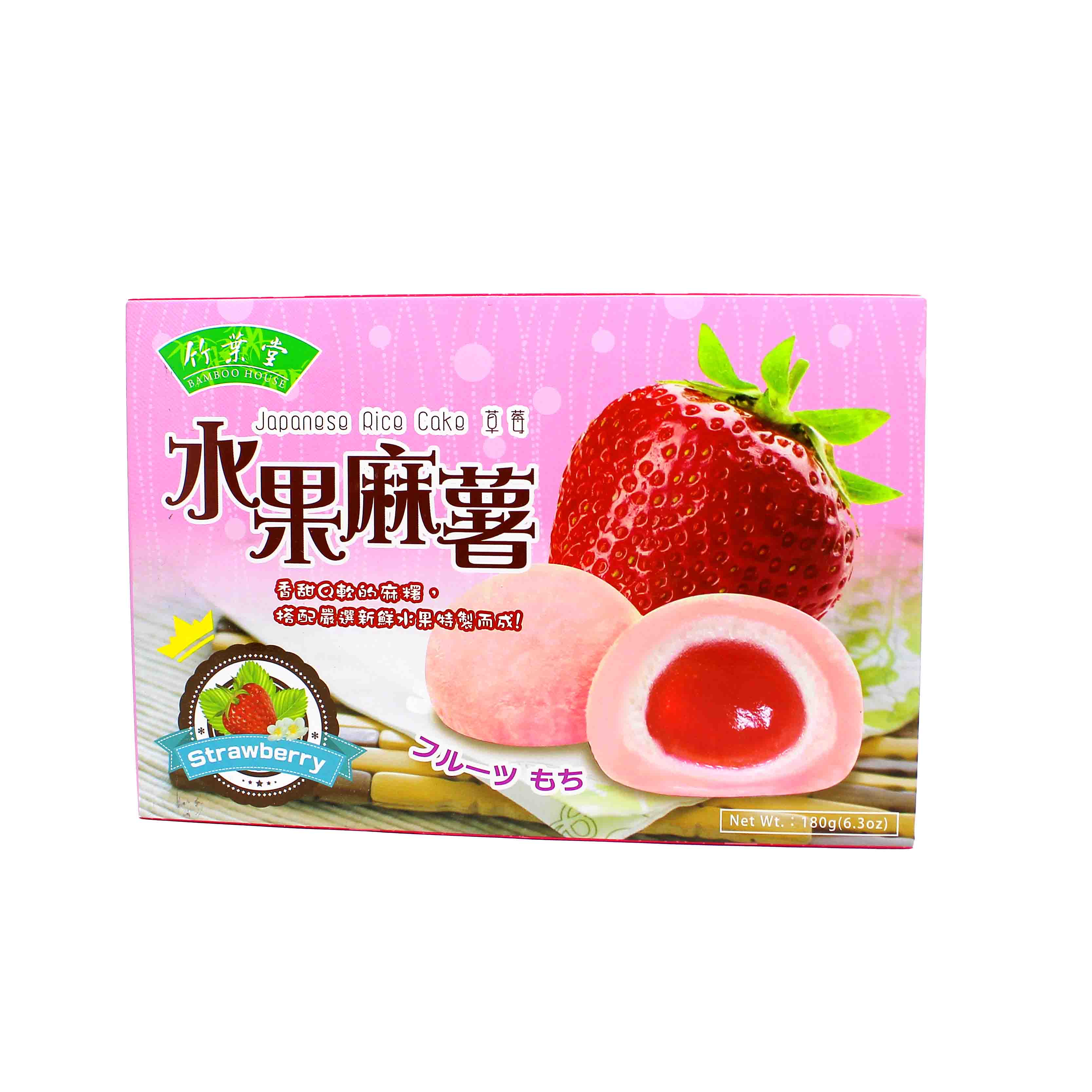 Mochi recheado sabor morango - Bamboo House 180g