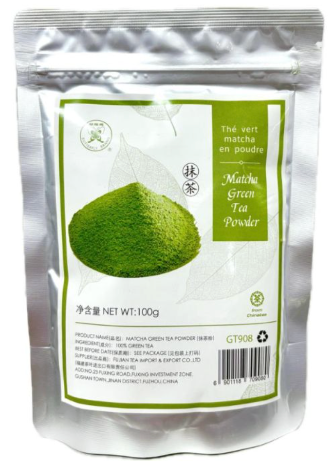 Mei Wei Chá matcha em pó 100g 抹茶绿茶粉 – embalagem de chá