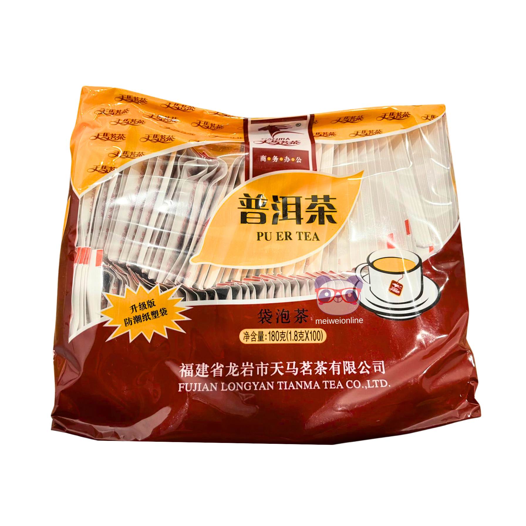 Chá de Pu'Er (100 sachês) - Tianma Tea 160g