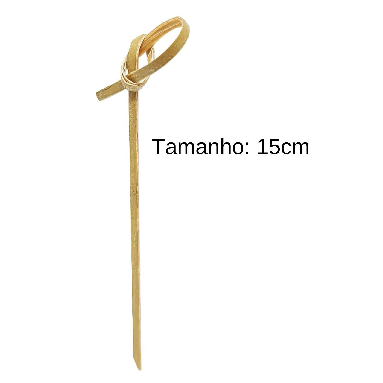 100 Espetinhos de Bambu com Nó - Escolha o tamanho
