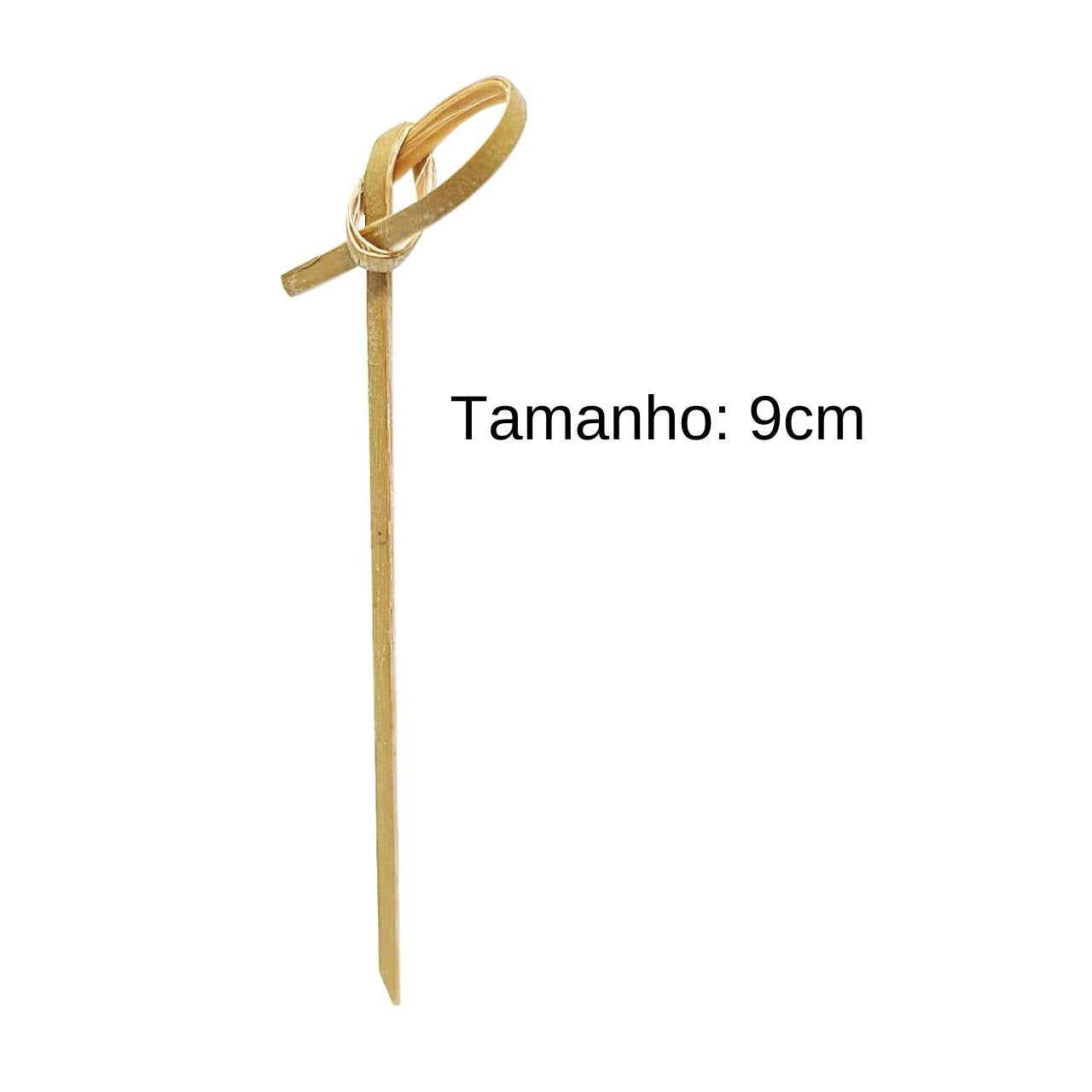 100 Espetinhos de Bambu com Nó - Escolha o tamanho