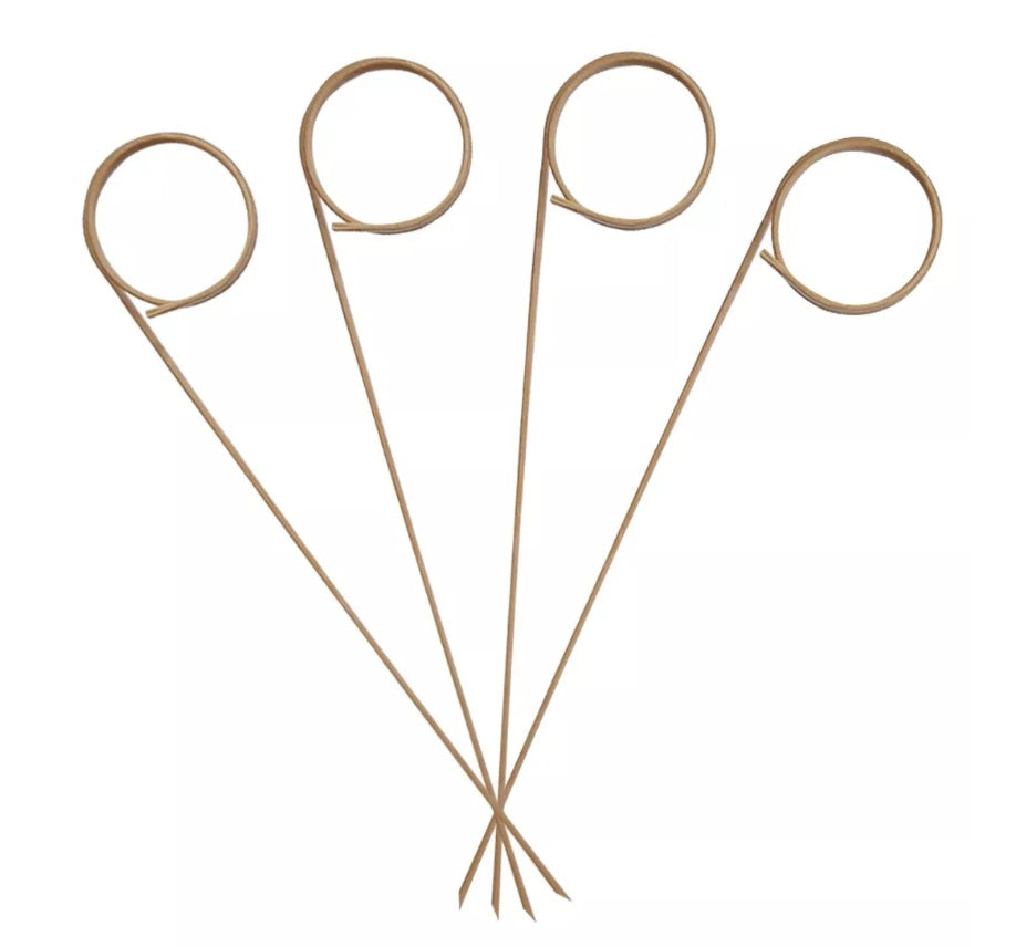 Cópia de Espetinho de Bambu Ponta Achatada - Pacote com 100 Unidades