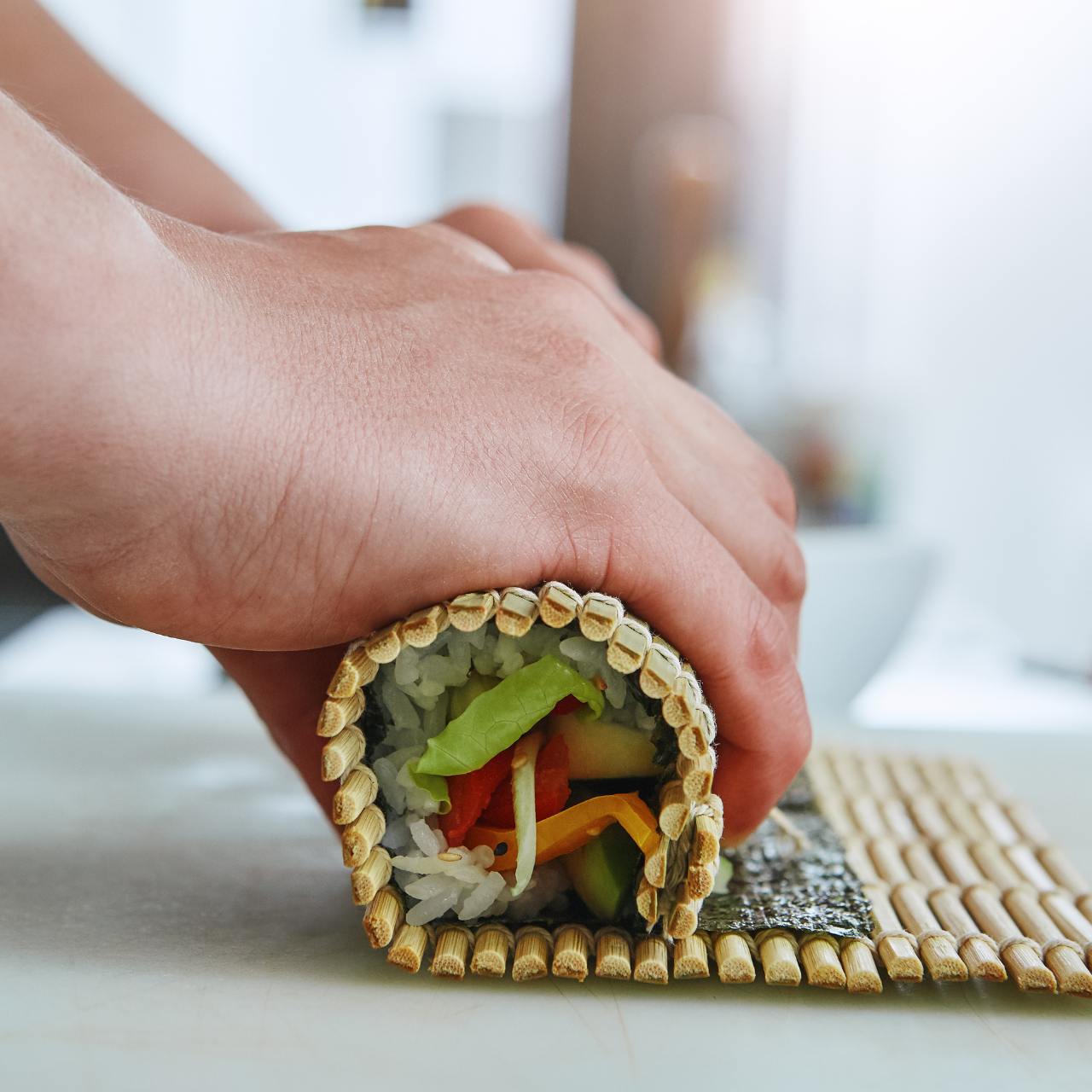 Sudare de Bambu Quadrada (Esteira para sushi) 24cm - Fuzhou