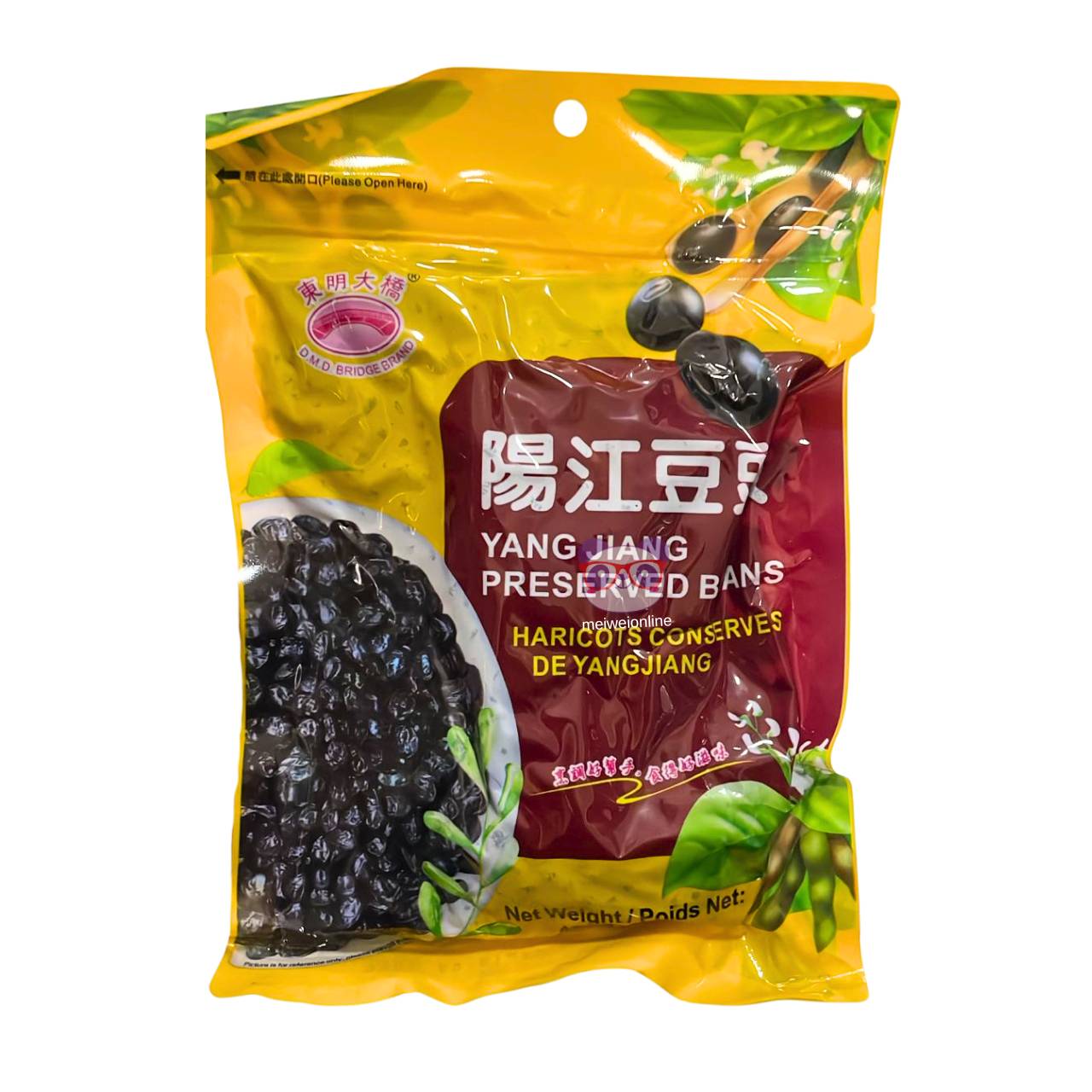 Feijão preto fermentado Yangjiang (Douchi Tauci) - D.M.D Bridge 400g