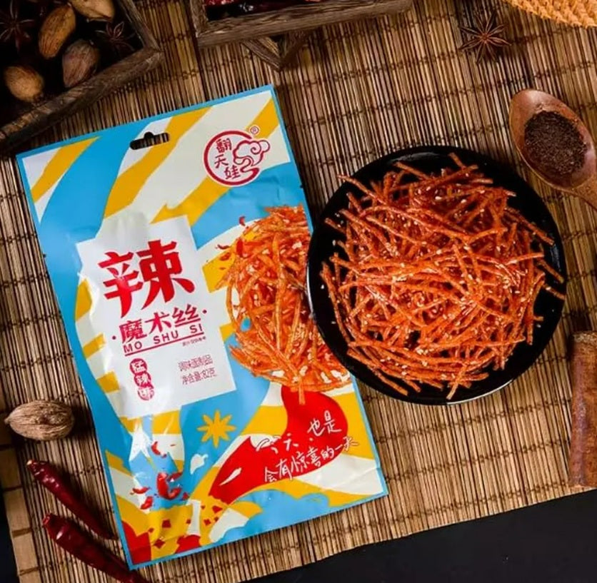 Fios de glúten picantes (Mo Shu Si) - FanTianWa 82g