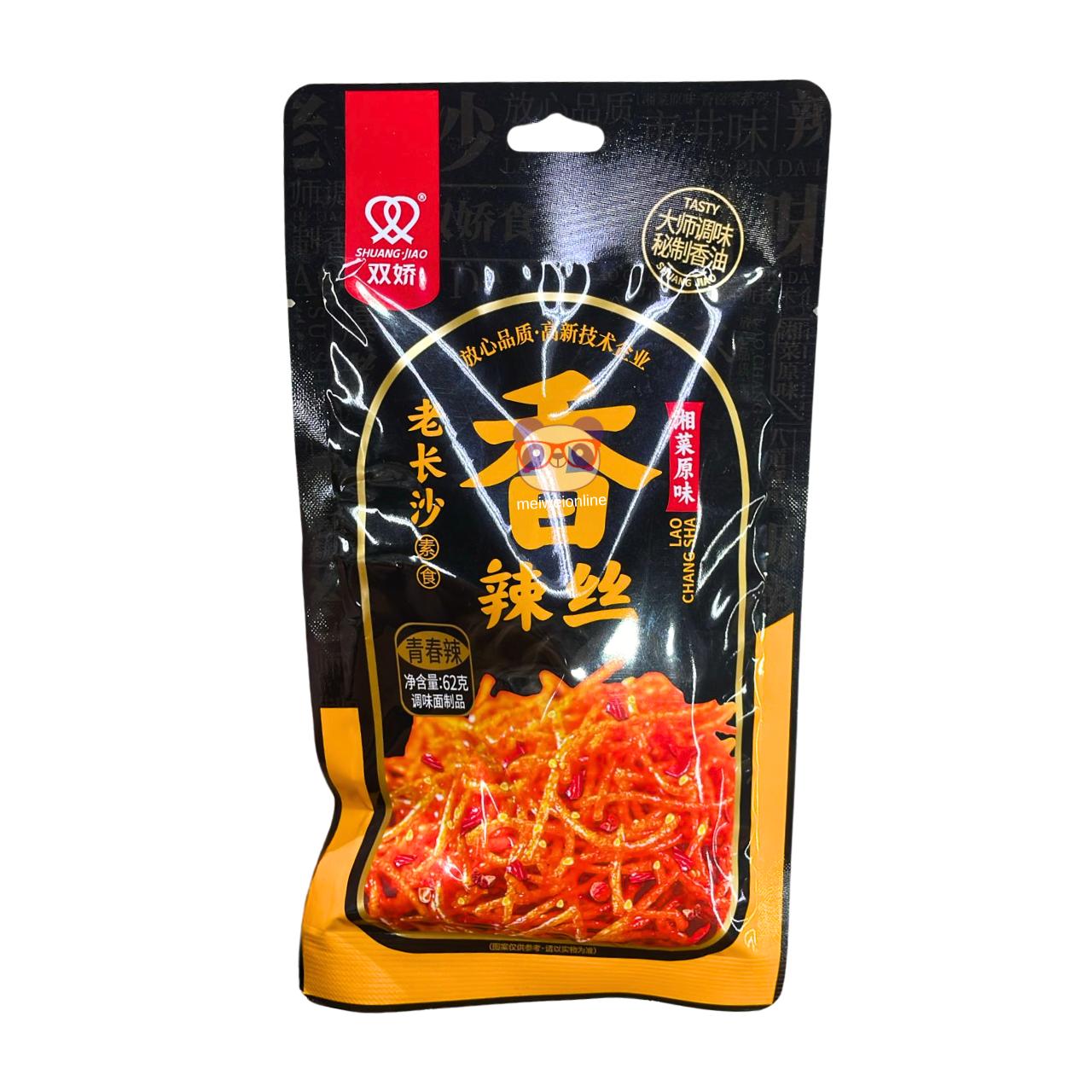 Fios de glúten picante - Shuang Jiao 62g