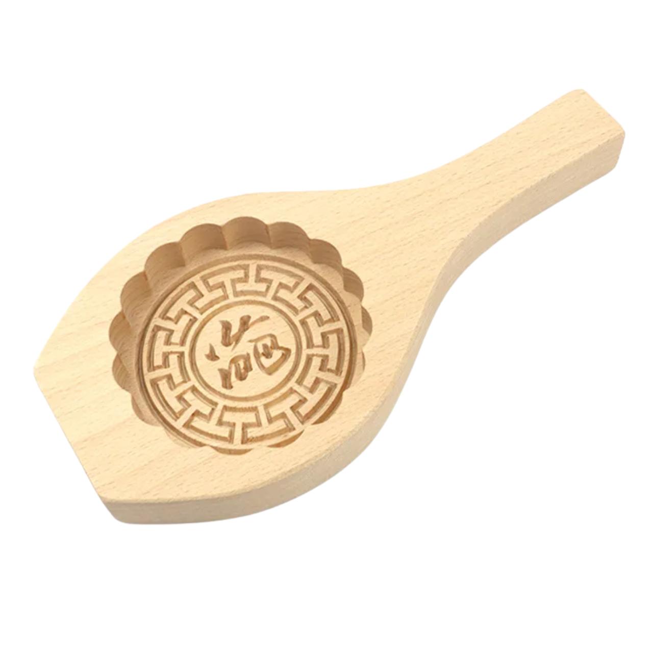 Forma de madeira para bolo da lua (Mooncake) 21,5cm