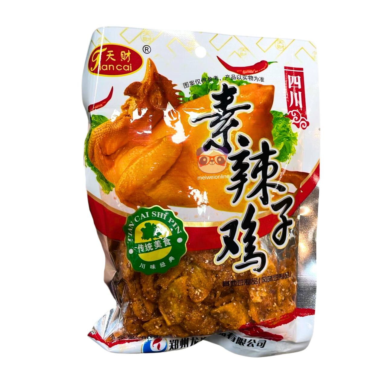 Aperitivo a base de soja sabor frango picante - Tian Cai 80g