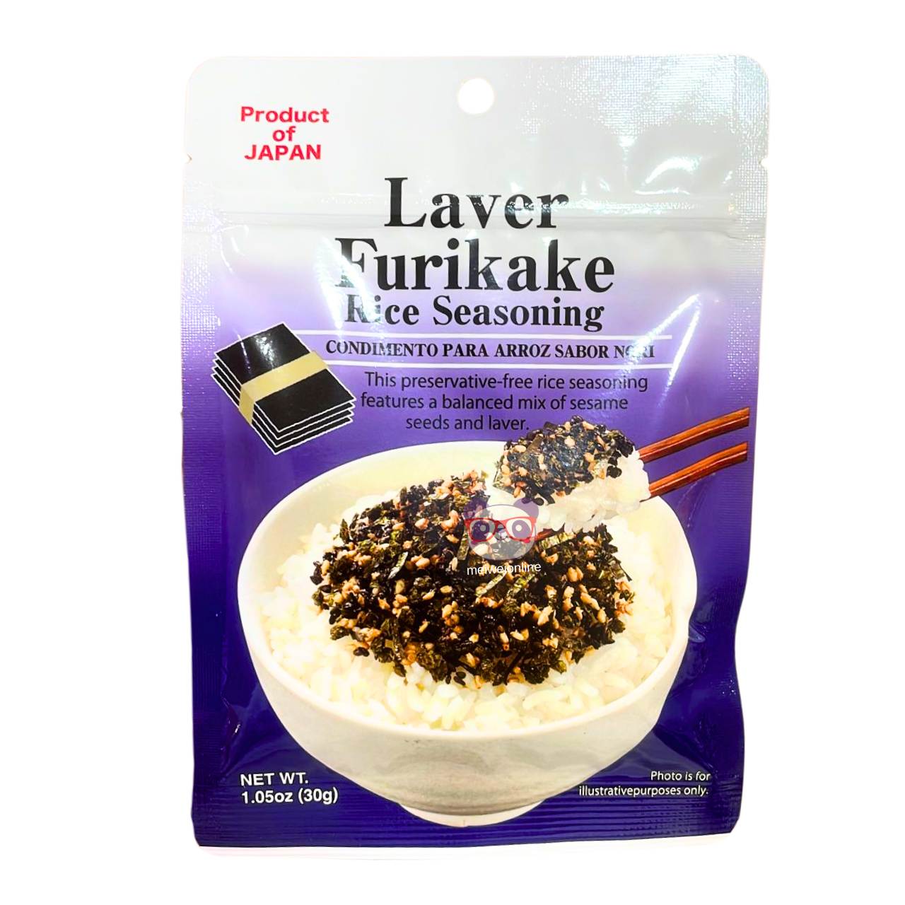 Furikake tempero para arroz sabor Nori - Daiso 30g