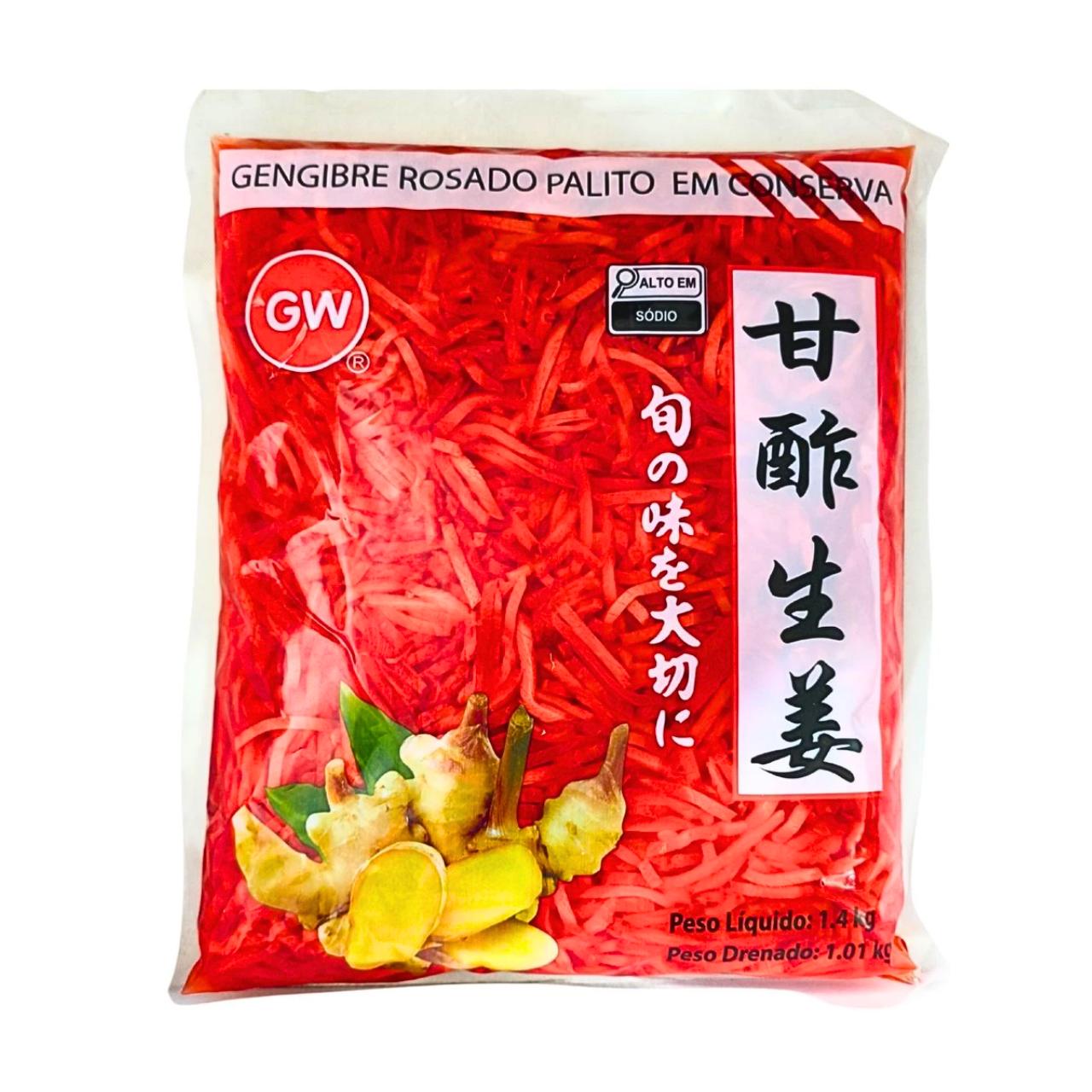 Gengibre rosado palito em conserva - GW 1.4kg