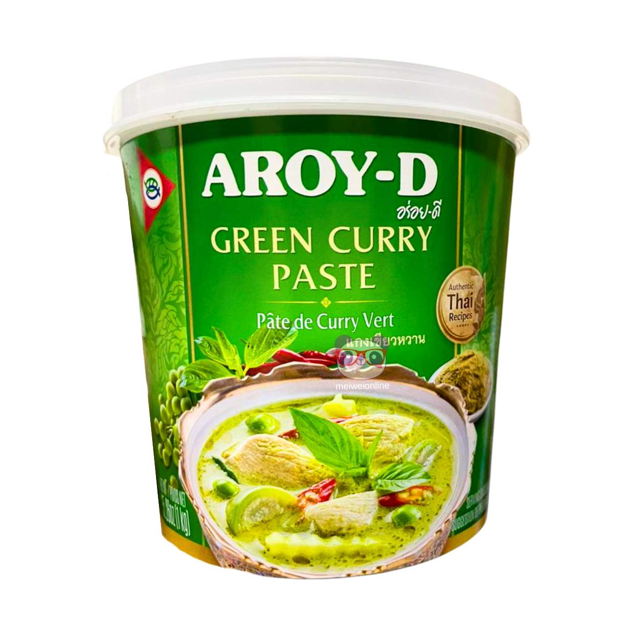 Pasta de Curry verde (Green Curry Paste) - Aroy D 1kg