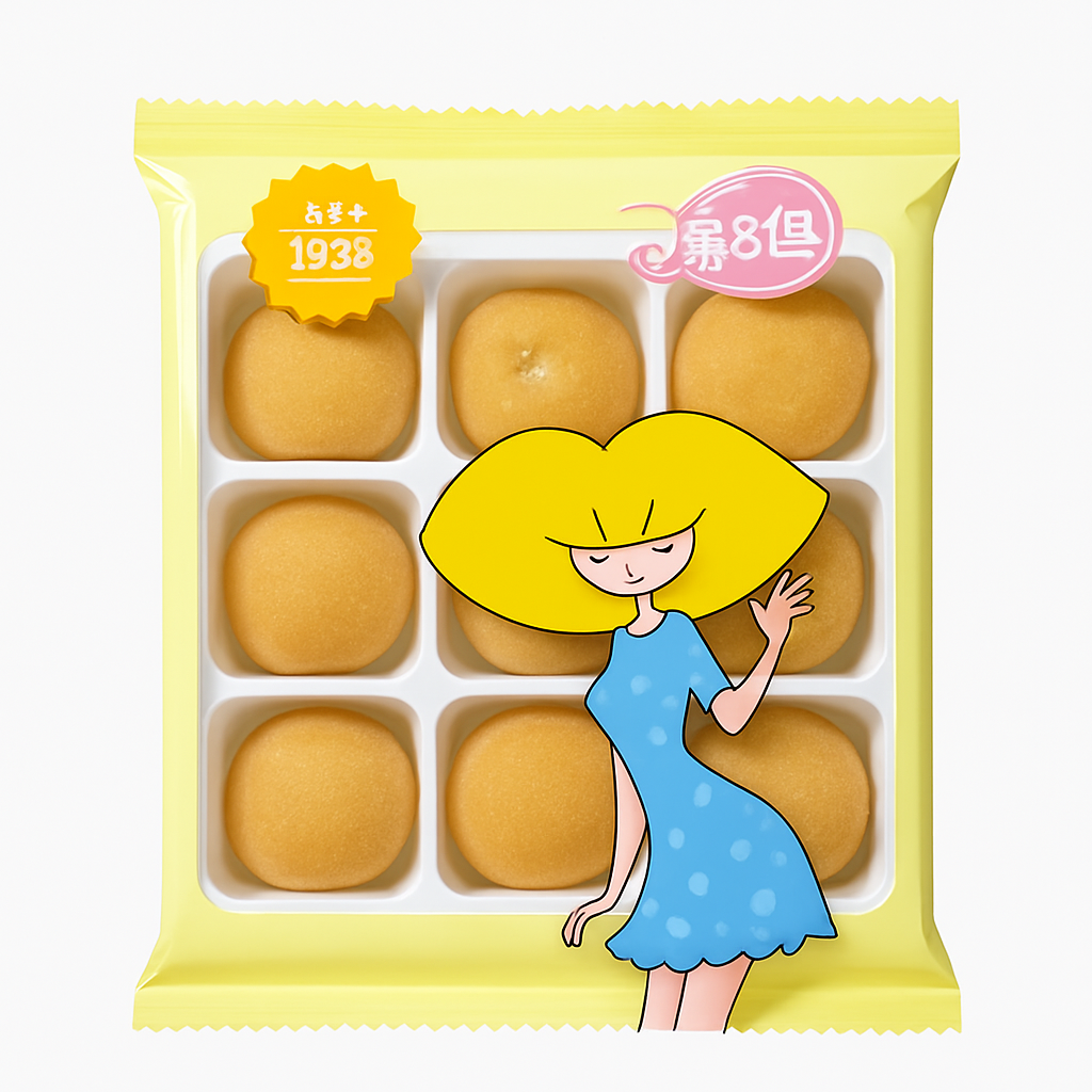Mochi de Manga Taiwanês 180g - Doce Tradicional Asiático