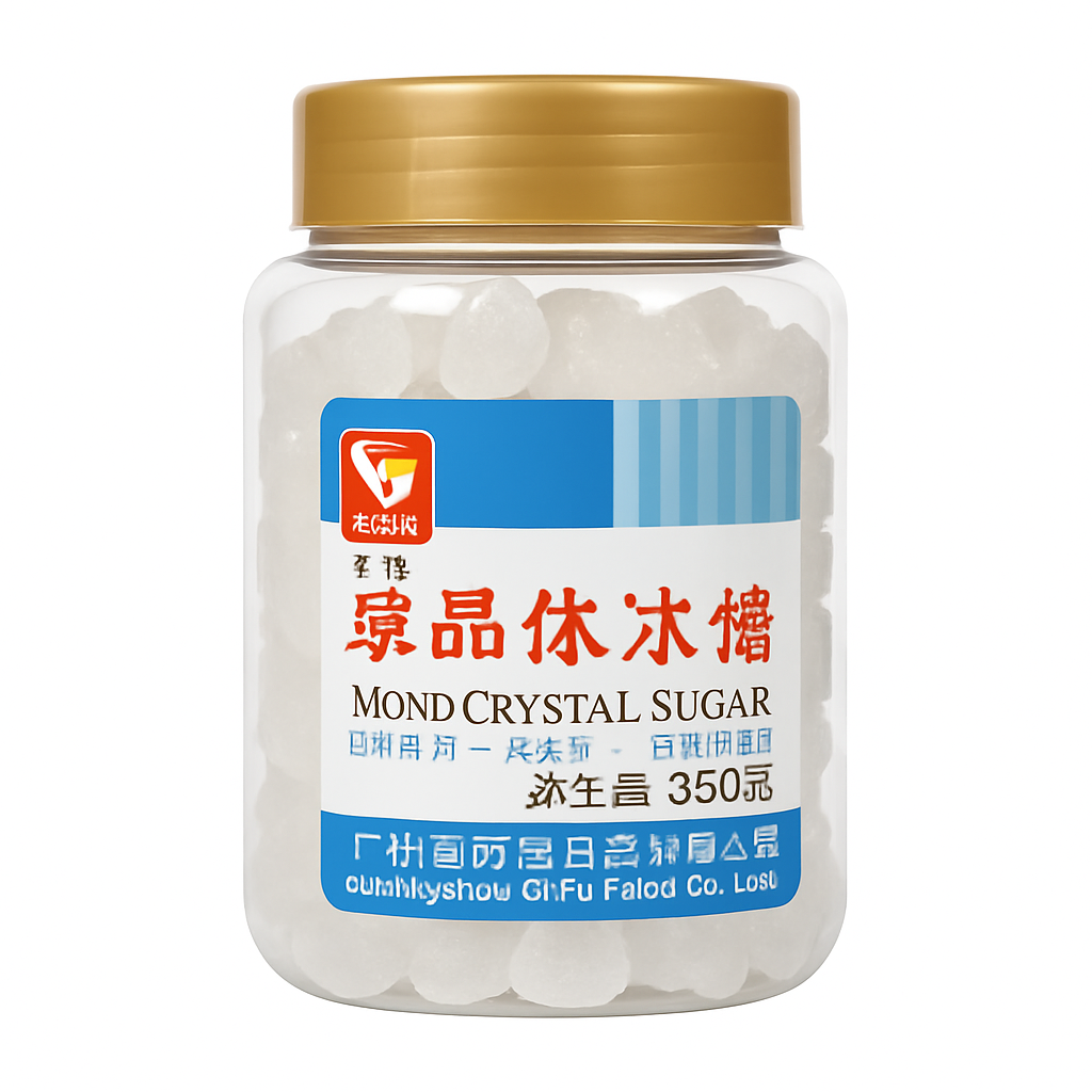 Mei Wei: Açúcar Cristal Monocristalino(单晶冰糖)- Qifu 350g - Embalagem em Fundo Branco