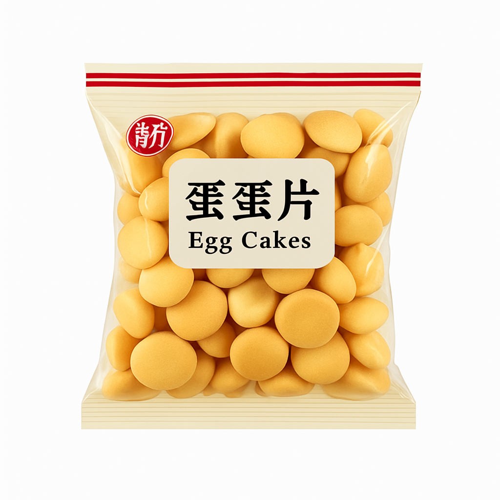 Mei Wei: Biscoito Eggette(蛋蛋仔)- Guangyuyuan 408g - Embalagem em Fundo Branco
