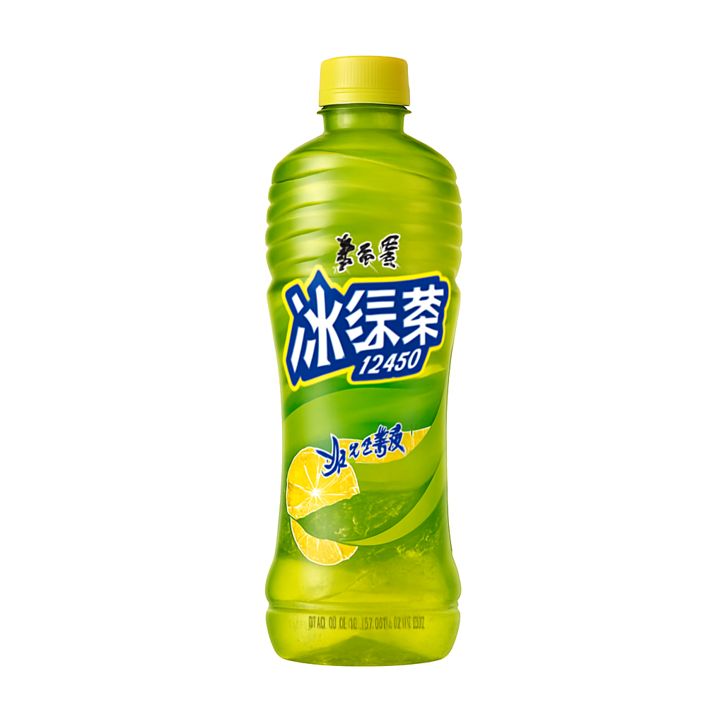 Mei Wei: Chá Verde Gelado(康师傅绿茶)- Master Kong 500ml - Embalagem em Fundo Branco